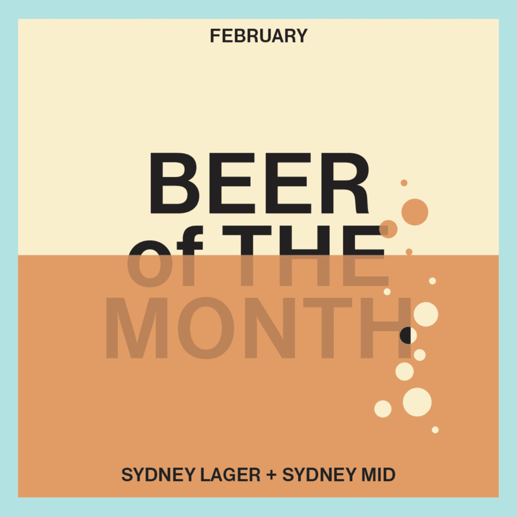 Image of Beer Of The Month | Sydney Beer Co promotional poster.