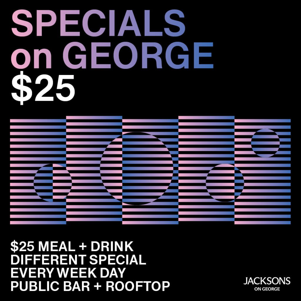 Image of our promotion for winter specials for a $25 meal and drink in the Public Bar or Rootop.